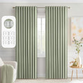 MIULEE Sage Green Back Tab Blackout Curtains 72 Inch Length 2 Panels Set by MIULEE