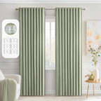 MIULEE Back Tab Sage Green Curtains 84 Inch Length 2 Panels Set by MIULEE