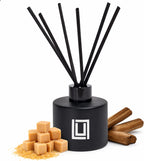Lulu Candles | Reed Diffuser Set | Jasmine, Oud & Sandalwood | 6 Reed Sticks | Scent Diffuser for Bedroom Bathroom Living Room & Office - 4.2 FL Oz.