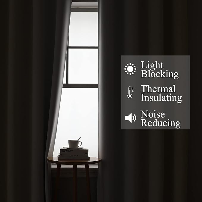 Estelar Textiler Ombre Greyish White and Beige Blackout Curtains & Drapes 96 - Image 3