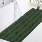 Turquoize Bathroom Runner Rug 17"x47", Soft Absorbent Chenille Bath Rug