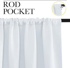 NICETOWN Greyish White Window Curtain Panels - Image 2