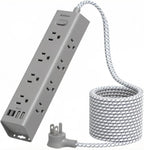 15FT Extension Cord, Power Strip Surge Protector with 12 AC Outlets & 4 USB