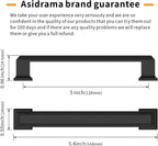 Asidrama 5 Pack 5 inch Matte Black Kitchen Cabinet Handles