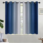 Yakamok Room Darkening Ombre Curtains, Thermal Insulated Grommet Window Drapes by Yakamok