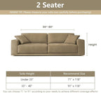 MYSKY HOME Loveseat Cover Navy Couch Cover Sectional Couch Covers - Image 5