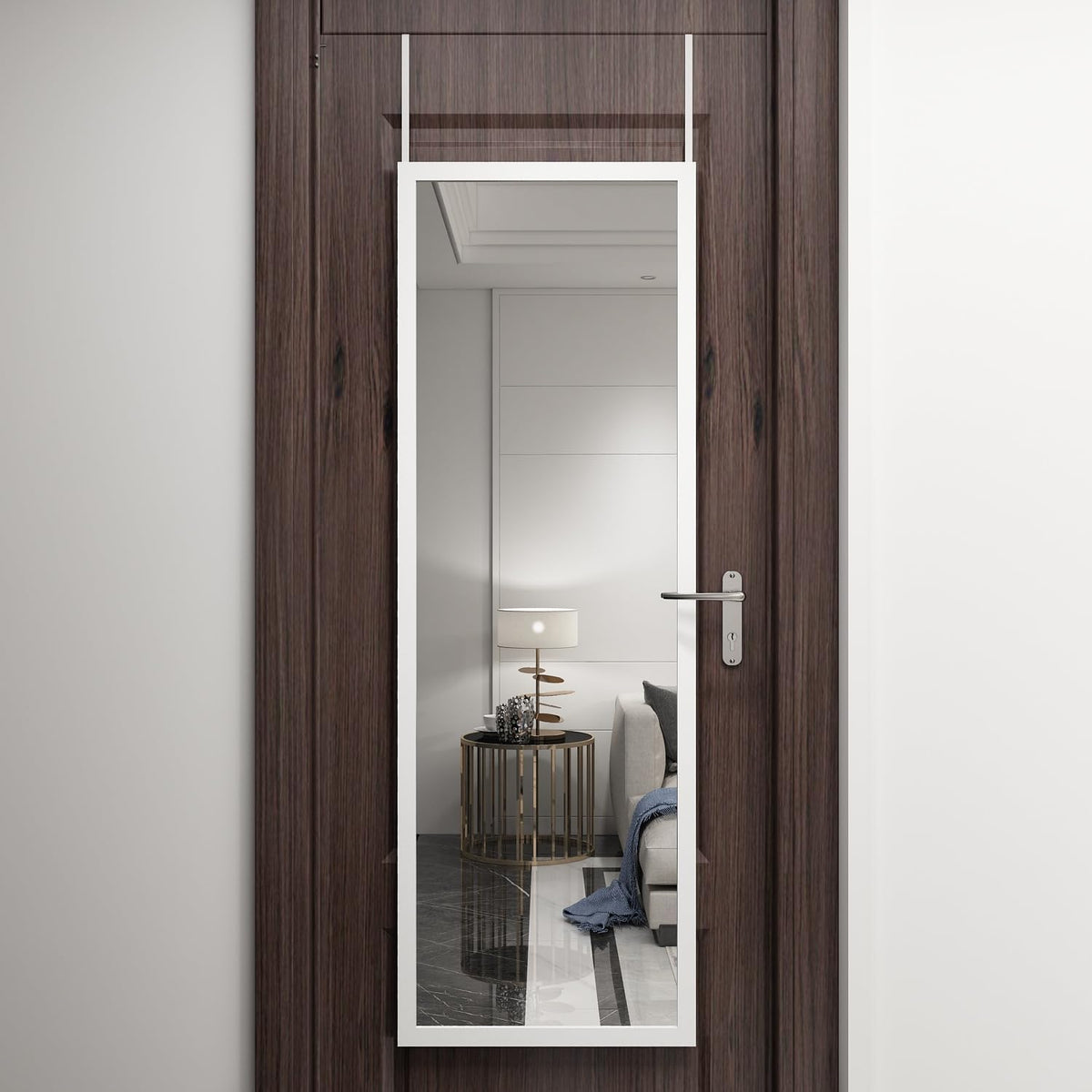 Over The Door Full Length Mirror Wall Mounted Hanging Full Body Length
