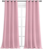 NICETOWN Crystal Pink Blackout Curtains 108" Long, 2 Pieces by NICETOWN