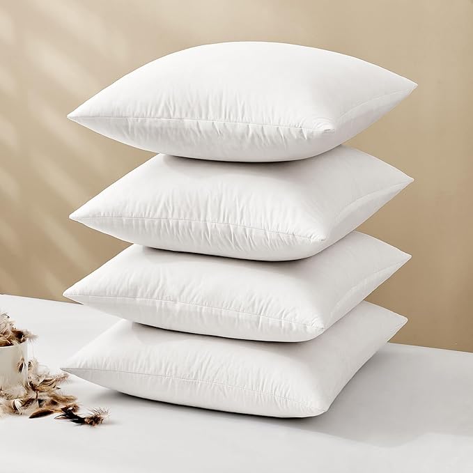 MIULEE Pillow Inserts 22x22, Down Feather Throw Pillow Inserts, Premium Fluffy by MIULEE