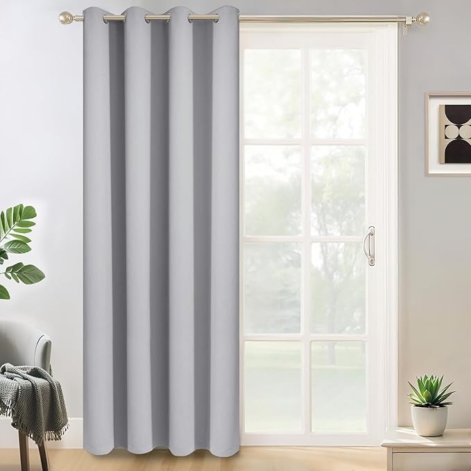 Yakamok Light Gray Blackout Curtain Panels 96 inches by Yakamok