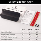 1-Pack Under Cabinet Foot Pull for Trash Drawer, Matte Black 4"