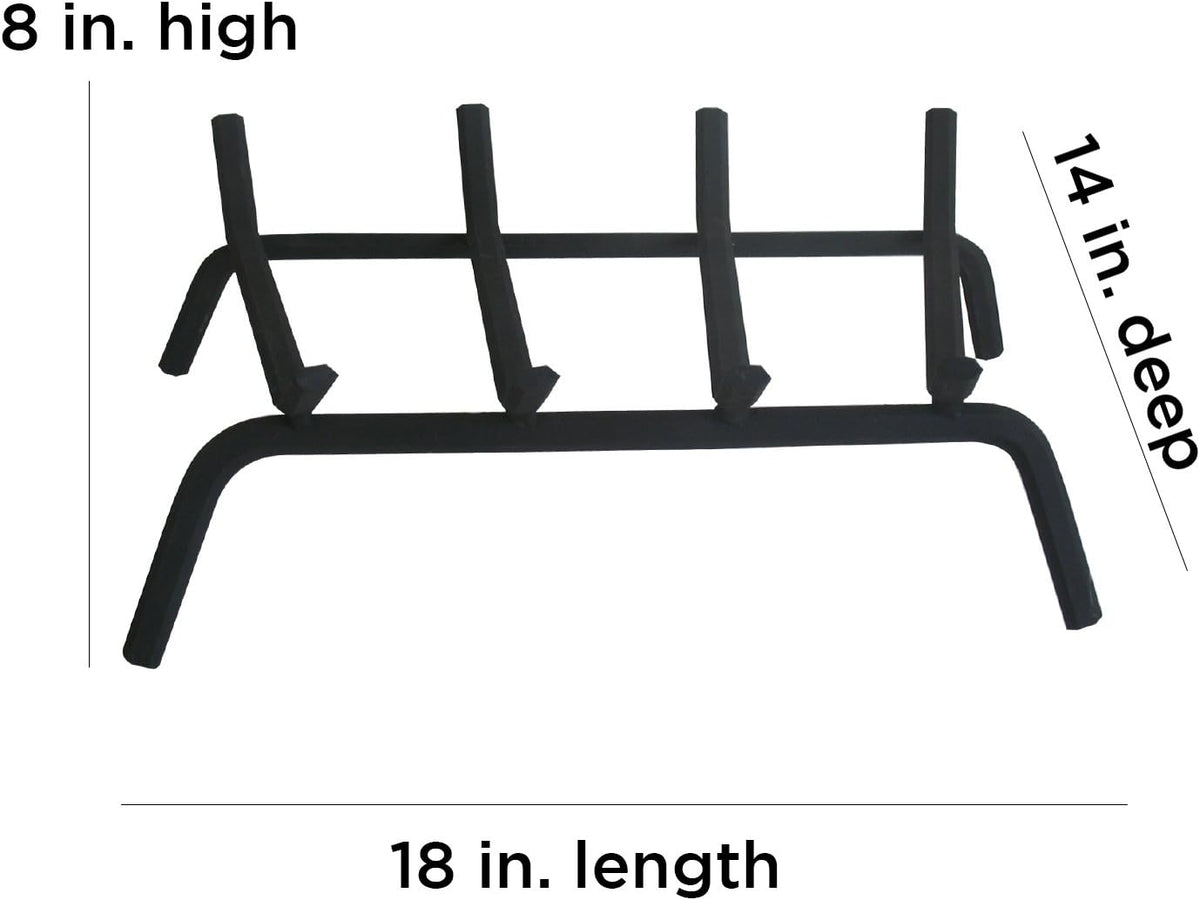 Panacea Products Corp 18" Black Wrought Iron Fireplace Grate 15450Tv