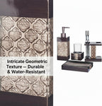 Creative Scents Dahlia Brown 4 Piece Bathroom Accessories Set