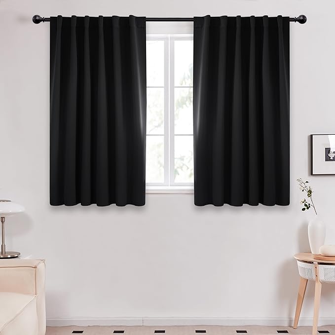 Deconovo Blackout Curtains, Thermal Insulated, W52 x L45 2 Panels, Back Tab by Deconovo