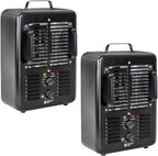 BEYOND HEAT 1500W Milkhouse Space Heater with Thermostat, Black-1 Packs