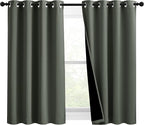 NICETOWN 100% Blackout Curtains 54 inches Long, Double-Deck Completely Blackout by NICETOWN