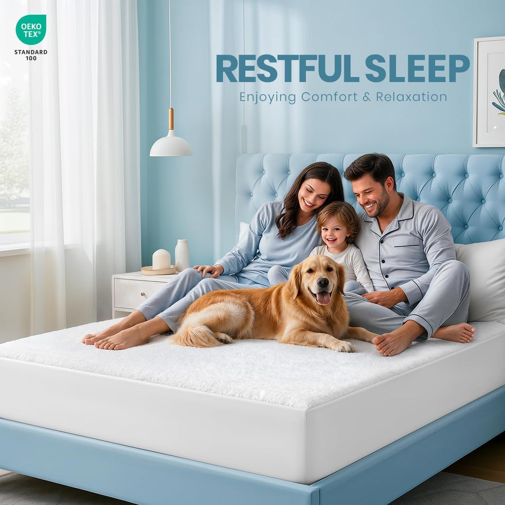 Utopia Bedding 100% Waterproof Queen Size Mattress Protector Noiseless