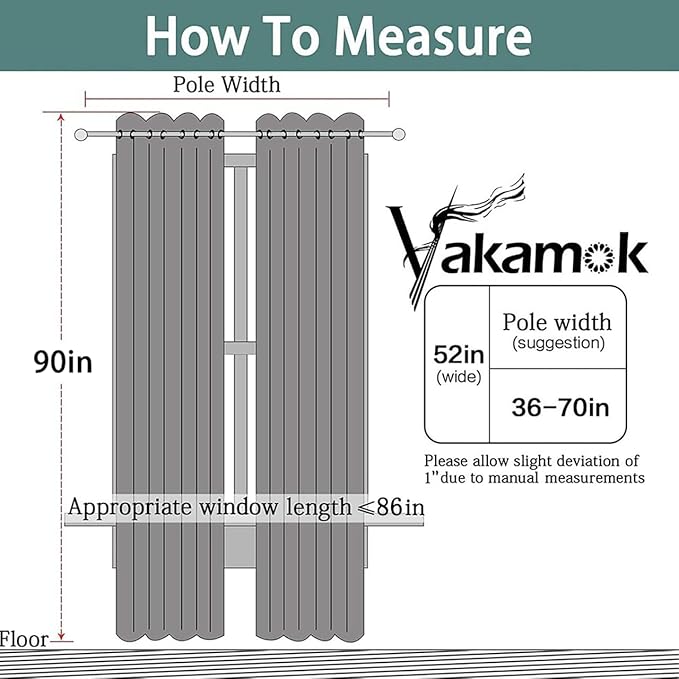 Yakamok Dove Grey Room Darking 90 Inch Length 2 Panel Sets - Image 7
