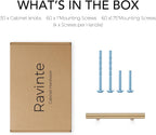 Ravinte Champagne Bronze Cabinet Handles 3 Inch Hole Center 30 Pack