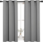 NICETOWN Silver Grey Blackout Curtain Panels - Image 2