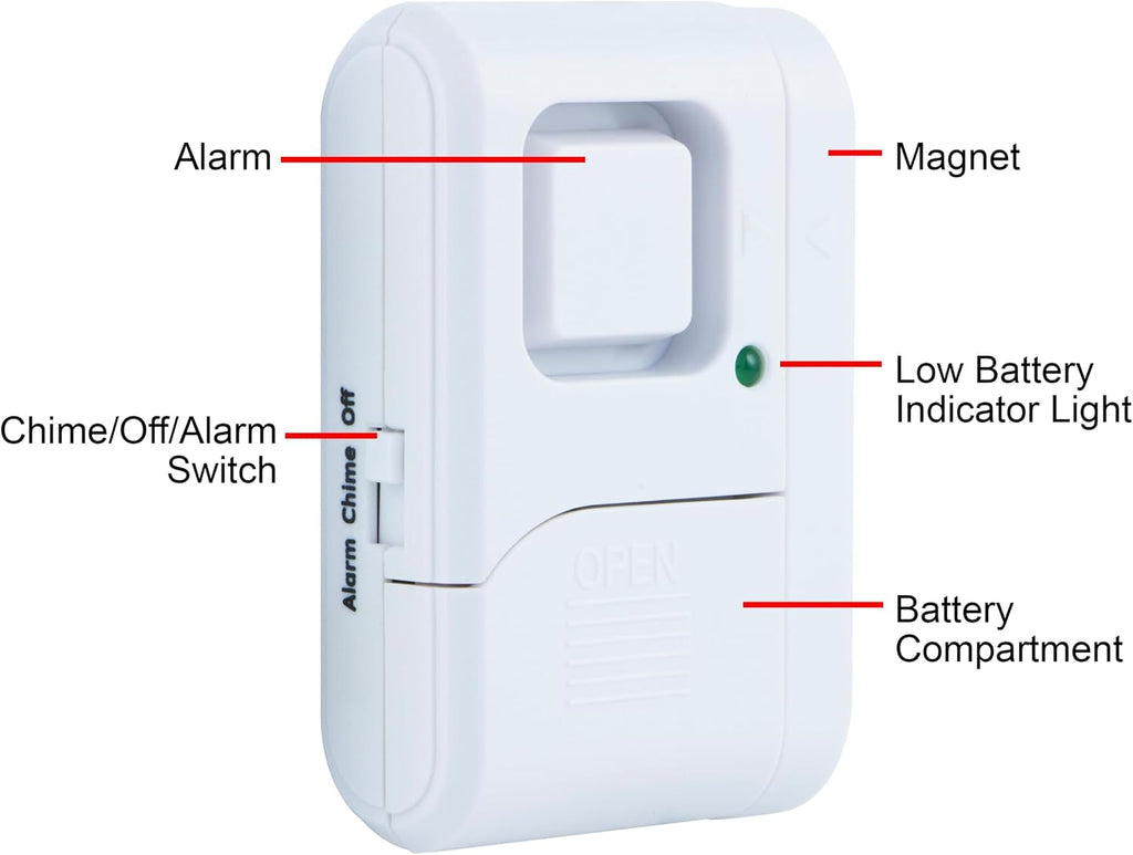 UltraPro Personal Security Window and Door Alarm, 4 Pack, Wireless Chime