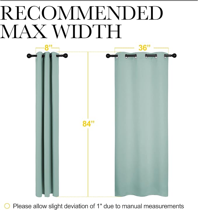 NICETOWN Thermal Insulated Solid Grommet Blackout Curtains/Drape - Image 7