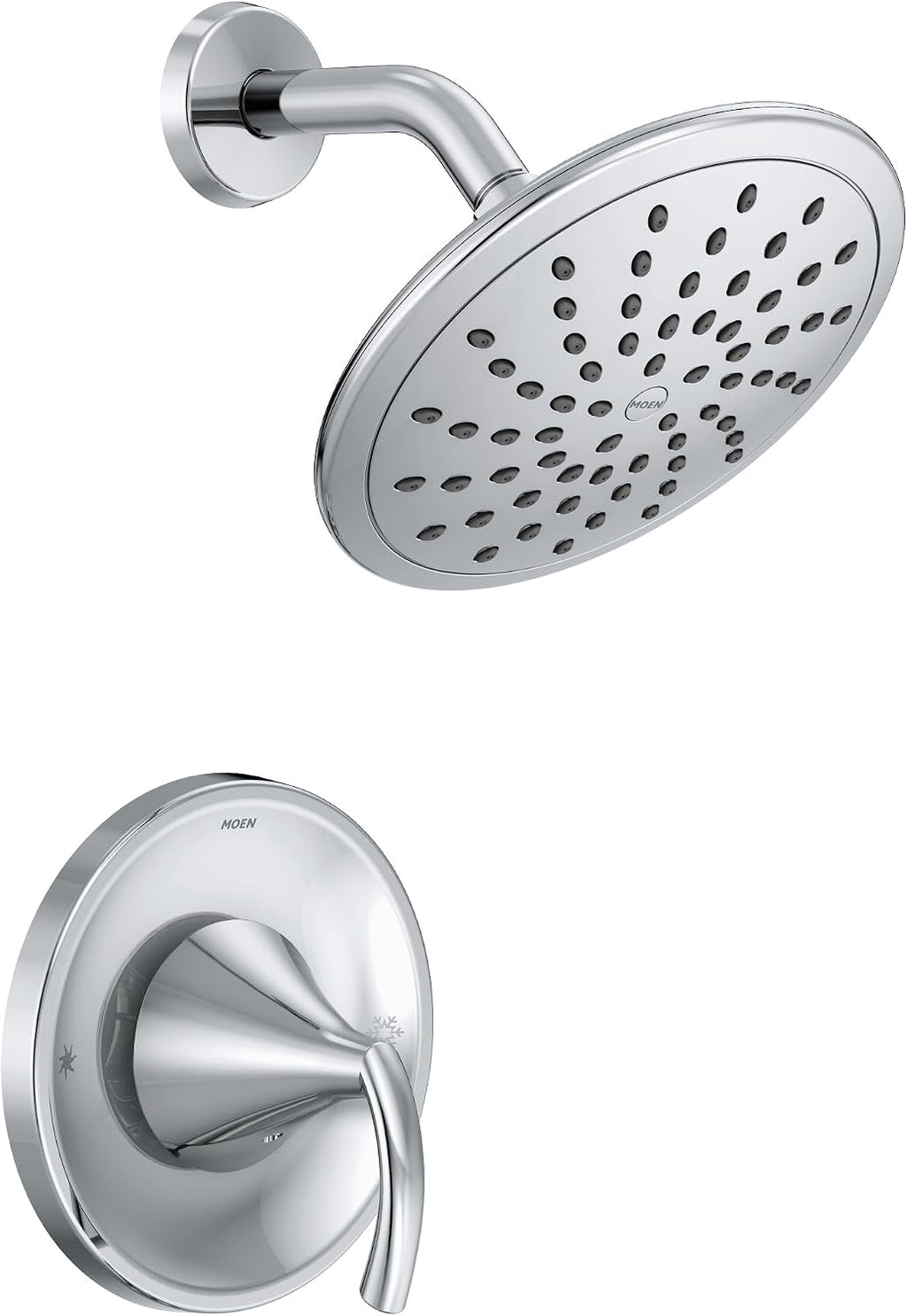 Moen T2842EPBL Glyde Shower Only System with Eco-Performance Rainshower Showerhead without Valve, Matte Black