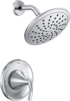 Moen T2842EPBL Glyde Shower Only System with Eco-Performance Rainshower Showerhead without Valve, Matte Black