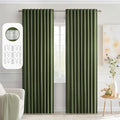 MIULEE Olive Green Back Tab Blackout Curtains 90 Inches Long 2 Panels Set by MIULEE