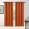 Yakamok Soft and Smooth Orange Blackout Curtains by Yakamok