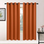 Yakamok Soft and Smooth Orange Blackout Curtains by Yakamok
