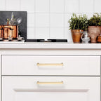 10 Pack 5 Inch Brushed Gold Cabinet Pulls, Kitchen Hardware