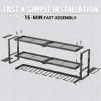 Heavy Duty Power Tool Organizer Wall Mount, Drill Holder Storage Rack Shelf