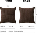 MIULEE Dark Brown Decorative Throw Pillow Covers 18x18 Inch - Image 6