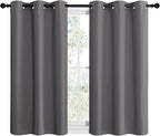 NICETOWN Grey Blackout Cafe Curtain Panels - Image 2