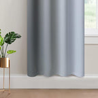 Yakamok Gray and Greyish White Thermal Insulated Grommet Light Blocking Window - Image 4