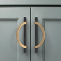 Amerdeco 10 Pack Black Brushed Gold Cabinet Pulls 5 Inch(128MM) Hole Centers Kitchen Cabinet Handles Hardware Kitchen Handles for Cabinets Cupboard Handles Drawer Pulls…
