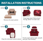 Turquoize 2 Piece Chair Covers Chair Slipcovers - Image 6