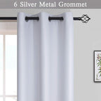 Gradient Color Ombre Blackout Curtains Thickening Polyester Eyelet Top Panels - Image 3