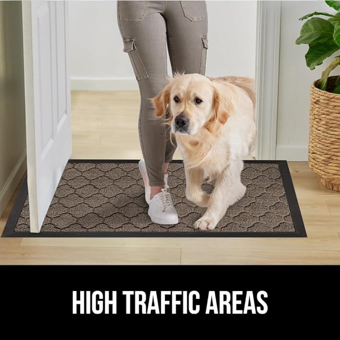 GORILLA GRIP 100% Waterproof All-Season WeatherMAX Doormat, US Designed Natural - Image 7