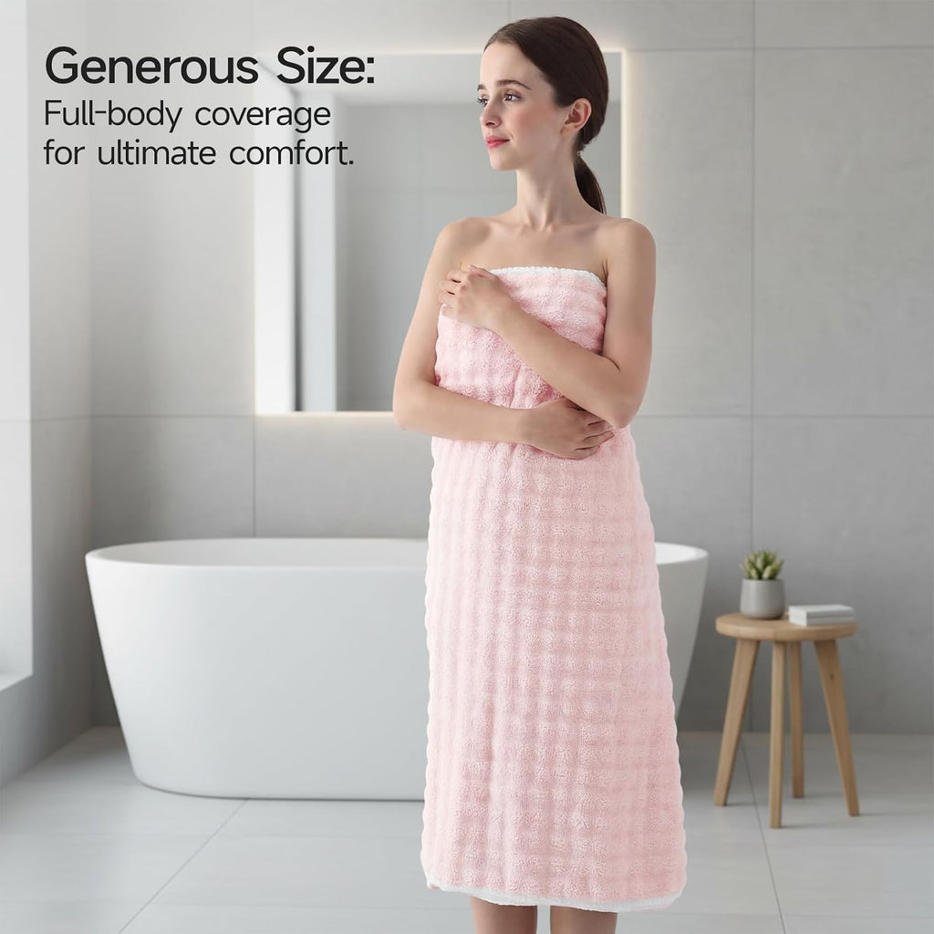 REDKISS 8 Piece Microfiber Bath Towel Set,2 Bath, 2 Hand, 4 Washcloth, Pink
