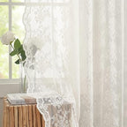 YJ YANJUN Vintage Lace Curtains 90 Inches Long - Image 4