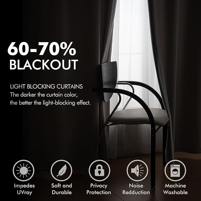 MIULEE Velvet Curtains Silver Light Grey Elegant Grommet Thermal Insulated - Image 4