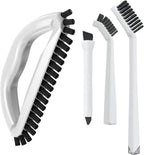 Grout Cleaning Brush Set (4 Pcs) Heavy Duty Hand Grout Scrub Brush & Detail Cleaning Brush Set for Baseboards,Floor, Corners, Shower, Bath Tub & Tiles