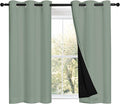 NICETOWN Greyish Green 100% Blackout Curtains 45 inches Long, 2 Thick Layers by NICETOWN