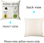 ONFAON Papa Gifts Throw Pillow Case, Papa's Spot Throw Pillow Covers 18 x 18 - Image 4