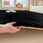 Black Rabbit Plush Rug 5'x8', Fluffy Faux Fur Shaggy Area Rug - Image 6