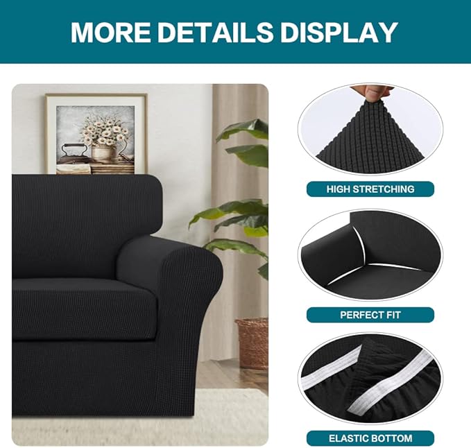 Turquoize 2 Piece Chair Covers Chair Slipcovers - Image 4