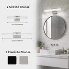 16 Inch Brushed Nickel LED Bathroom Vanity Light Fixtures, Iceberg Crushed Acrylic Modern Wall Sconce Lighting Over Mirror, 5500K Cool White Linear Vanity Lamp for Mirror Cabinet Powder Room
