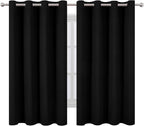 LEMOMO Black Blackout Curtains 66 x 63 Inch Length/Set of 2 Curtain - Image 2